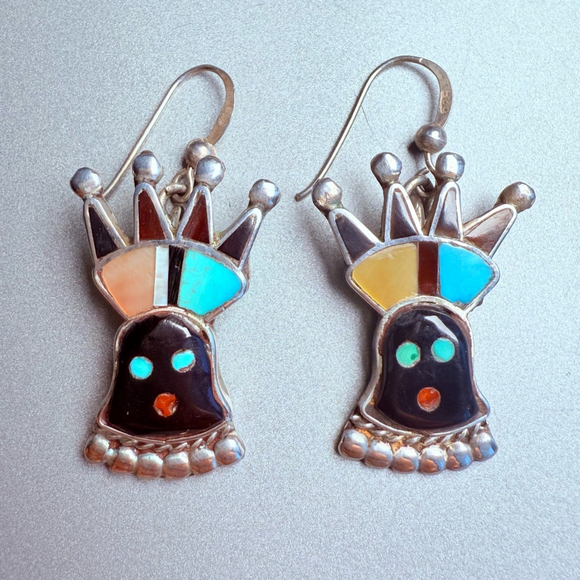 Native American Zuni Vera Luna Apache Gan Crown Sterling...